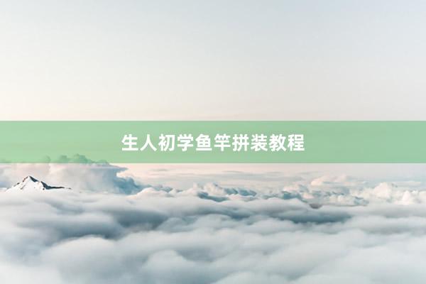 生人初学鱼竿拼装教程